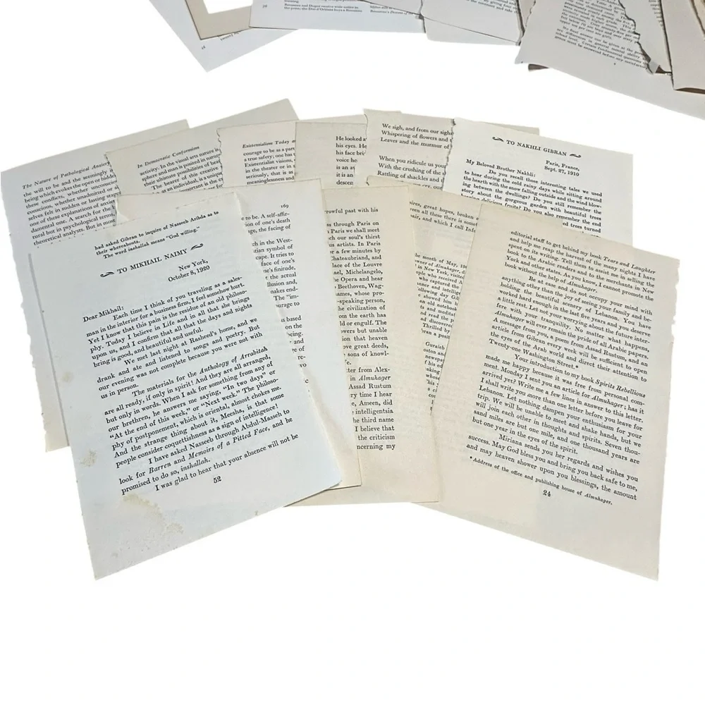 Authentic Vintage Paper Ephemera Book Page Lot